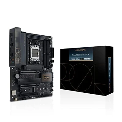 Imagen de ASUS ProArt B650 CREATOR Placa Base AMD Ryzen AM5 ATX (VRM de 12+2 Fases (60A), PCIe 5.0 M.2, DDR5, 2.5 GB &amp; 1 LAN, USB C DisplayPort, 3 Ranuras USB4)