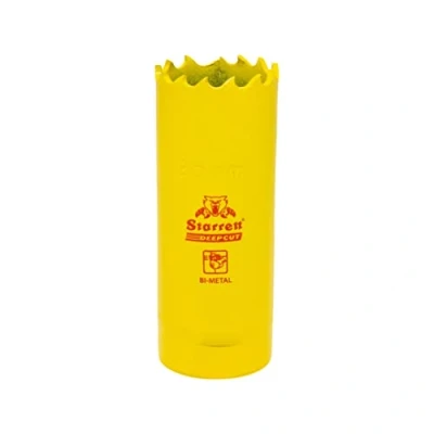 Imagen de Starrett DCH0100 Sierra perforadora de corte profundo bimetal alto rendimiento con dientes HSS cobalto adicionales, para metales, madera, hierro fundido, plástico fibra vidrio, 25 mm