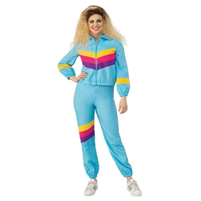 Imagen de Bristol Novelty S Disfraz de chándal ochentero para mujer, talla, multicolor, (AF118S)