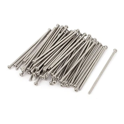 Imagen de sourcing map M2 x 50 mm de acero inoxidable 304 tornillos cabeza redonda cruceta tornillo Phillips 60pcs