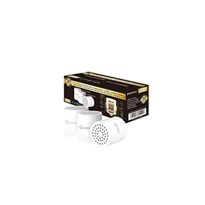 Imagen de Ecomky Pack 3 Cartuchos Recambio Filtro Ducha Universal 20 Etapas Reemplazable Compatible Filtros 10,12,15,17,18 Purificador Agua F 203 Vitamina C Protege Piel y Cabello Alivia Picores
