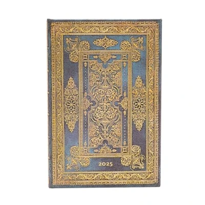 Imagen de Blue Luxe (Luxe Design) Mini 12 month Horizontal Hardback Dayplanner 2025 (Elastic Band Closure): tydzień na dwóch stronach, zamykany gumkę, papier 100 gsm