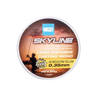 Imagen de Nash TT Highline Mono UV Yellow Línea Nailon 15lb/0.35mm (1000m) Monofilamento