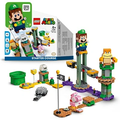Imagen de LEGO Super Mario Pack Inicial: Aventuras con Luigi, Juguete de Construcción Bros Minifigura Interactiva, Regalos para Niños y Niñas 6 Años o Más Fans del Videojuego 71387