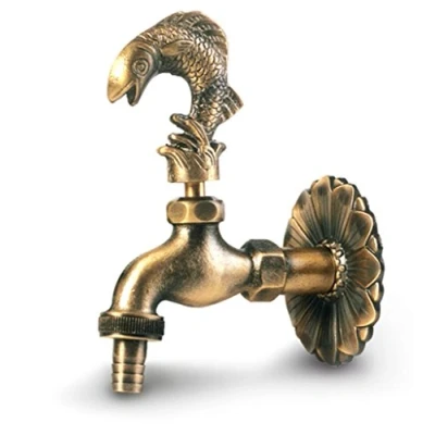 Imagen de Anzapack 851903G Grifo &quot;Pez&quot; Para Jardin Laton Bronceado