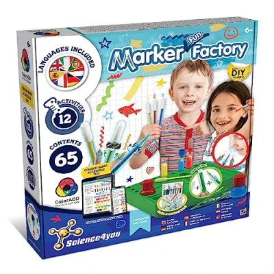 Imagen de Science4you Fábrica De Rotuladores Taller Los Bolígrafos para Niños, 65+ Contenidos, Juegos y Juguetes Niños 6+ años, Haz Tus Proprios Rotuladores, Regalo Niño Niñas 5 6 7 8+ años