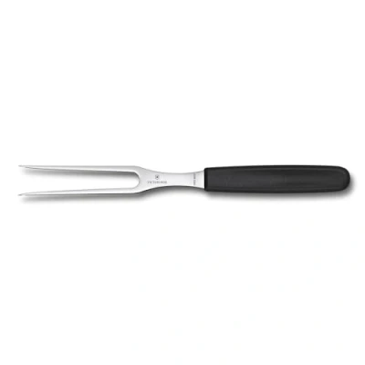 Imagen de Victorinox Swiss Classic, Tenedor profesional para trinchar, Hoja extra afilada, 15 cm, Mango robusto de plástico, Acero inoxidable, negro