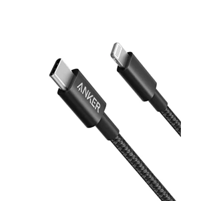 Imagen de Anker 331 cable USB C a Lightning, Nuevo de carga nylon Lightning (180cm), adecuado para iPhone 13 Pro 12 Max 11 X XS XR 8 Plus, AirPods Pro, Soporta Power Delivery.