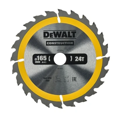 Imagen de DeWalt DT1934 QZ Hoja de sierra circular (165 x 20 mm, 24T, madera clavada)