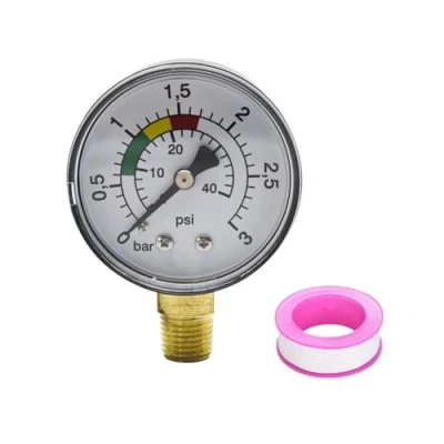 Imagen de Manómetro de agua Manómetro,Manómetro Agua,Manómetro,Manómetro Baja Presión,Manometro Presion Agua,Medidor presión profesional,Manometro 0 3 Bar，traer Una Cinta Teflón
