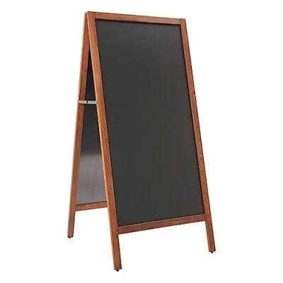 Imagen de Danieli Pizarra Caballete para Menú de Restaurante Exterior Magnética Escribible con Tizas y Rotuladores Tiza Líquida Negra Madera Bares Locales(59x119 cm)
