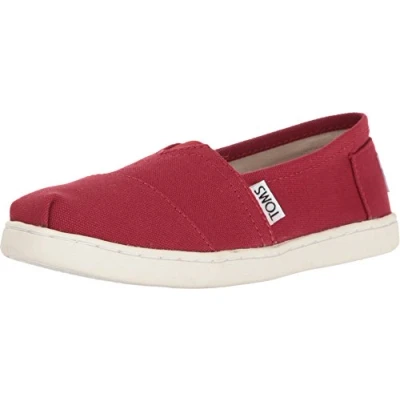 Imagen de TOMS ALPARGATA CORE, Mocasines Planos Unisex Niños, Rojo, 30 EU