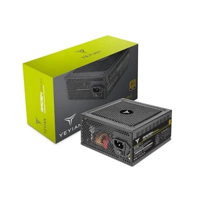 Imagen de YEYIAN Raiden 650W Fuente de Alimentación Semi Modular PC 80+ Oro PCIE 6+2 ATX 12V Ver 2.0 80 Plus Gold Cables Planos Ventilador 140mm Gaming Compatible Nvidia AMD (Negro)
