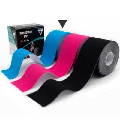 Imagen de Kinesio Tape (5cm x 5,0m), Cinta de Kinesiología Resistente a la Piel y al Agua, Fisiológica Elástica Fuertemente Adhesiva, Deportiva (Azul)