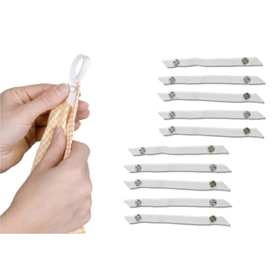 Imagen de Maximex Juego de 10 perchas sin costura, para paños cocina, sustituye a las rotas, también toallas finas, lavable hasta 60C, dimensiones (ancho x alto) 1 pieza: 14 cm