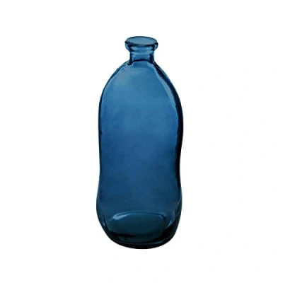 Imagen de Atmosphera Jarrón &#039;Dame Jeanne&#039; Vidrio Reciclado Azul tormenta A. 51 cm