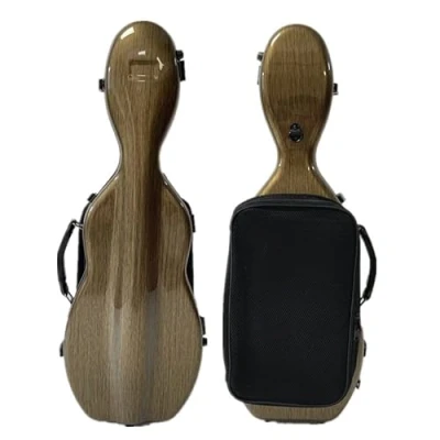 Imagen de LANDTOM Estuche de violín fibra carbono 4/4 tamaño completo, mochila para con correas dobles el hombro, resistente a la presión y al desgaste, funda transportable por