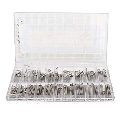 Imagen de HERCHR 200pcs Profesional Reloj Banda de Acero Inoxidable Barras Enlace Pasadores, Resorte, pasadores Correa 8 27 mm