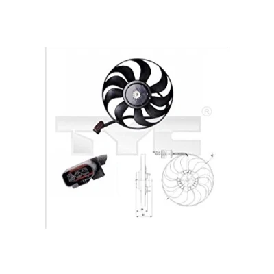 Imagen de TYC 837 0022 ventilador de radiador 290 220 sin bastidor (armazón) SEAT: Leon I Hatchback, Toledo 2 Limousine