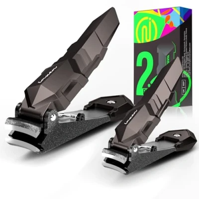 Imagen de Cortauñas Set Profesional, Fabricado en Acero Inoxidable para Hombre y Mujer Adulto, Afiladas con Recipiente Colector, Manicura las uñas de los pies