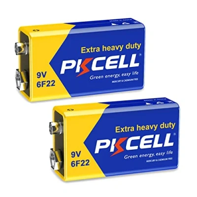 Imagen de PKCELL Bateria de 9 V, batería Bloque 6F22 para Detector Humo, Radio cámara, Juguete, 2 Unidades