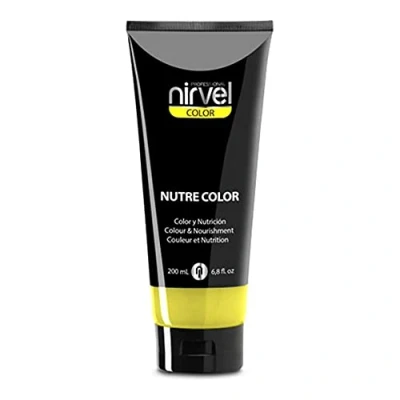 Imagen de Nirvel NUTRE COLOR FLUOR Limón 200 mL Mascarilla Profesional Coloración temporal Nutrición y brillo