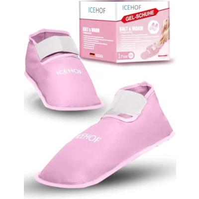 Imagen de ICEHOF calcetines de refrigeración (1 par) tela suave Zapatos con gel para terapia frío pies, dedos los quimioterapia, reumatismo,
