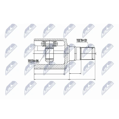 Imagen de PASCAL G7G014PC Junta Homocinética lado de engranaje