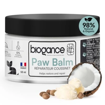 Imagen de Biogance Bálsamo de Almohadillas y trufa, 50 ml, Producto para el Cuidado Perros Gatos, a Base Manteca karité Aceite Coco, Apto Todas Las Razas Gatos