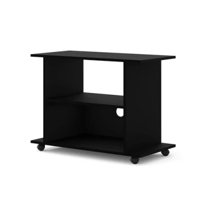 Imagen de BIM Furniture Yogi Mueble bajo para TV con ruedas (80 cm), color negro mate