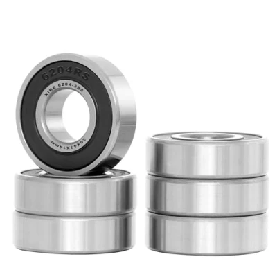 Imagen de XiKe 6 piezas 6204 2RS Rodamiento de bolas 20x47x14mm Acero al cromo y doble junta goma Pre lubricados, 6204RS Rodamientos rígidos a con juntas