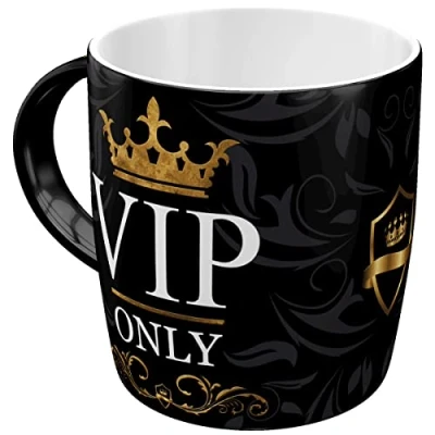 Imagen de Nostalgic Art Taza de café Retro Achtung VIP Only Idea Regalo para Gamers, Cerámica, Divertido diseño Vintage con Frase