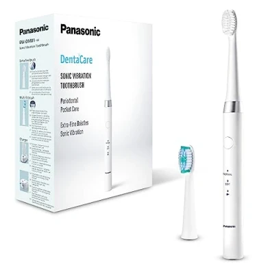 Imagen de Panasonic EW DM81 W503 Cepillo de Dientes Eléctrico Sónico, Recargable (2 Cabezales, 2 Modos Uso, 31.000 Vibraciones por Minuto, Diseño Ligero)