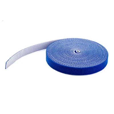 Imagen de StarTech.com Bobina de 15,2m Gancho y Bucle Tiras Reutilizables Cinta Sujetacables Envolturas Ajustables Tela para Gestión Cableado Azul (HKLP50BL)