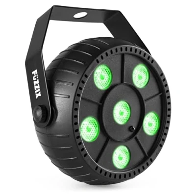 Imagen de BeamZ PLP10 Foco Par con 6 leds de 2 W RGB (rojo/verde/azul), funciona batería interna que se recarga vía USB, carcasa ligera construida en ABS, ángulo HAZ 55º, modo automático o manual