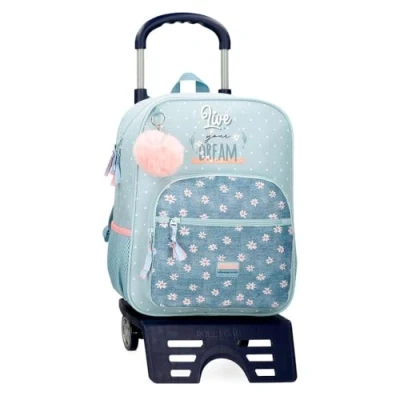 Imagen de Movom Live Your Dreams Mochila Escolar con Carro Verde 30x38x12 cms Poliéster 13,68L