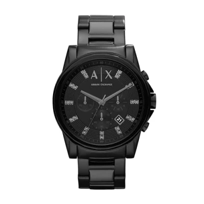 Imagen de Armani Exchange Reloj para Hombre, Movimiento de cuarzo cronógrafo, 45mm Caja acero negro con correa acero, AX2093, Grafito y