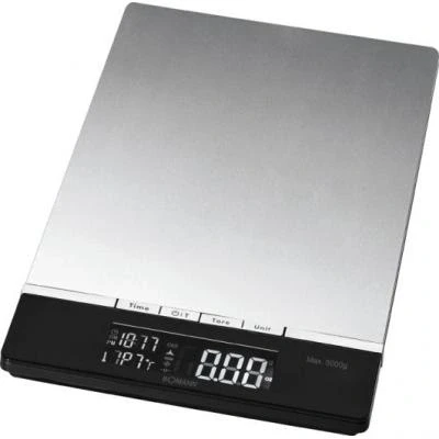 Imagen de Bomann KW 1421 CB Báscula de Cocina (LCD, Negro, 160 x 230 18 mm, Acero Inoxidable, AAA)