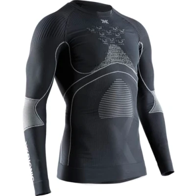 Imagen de X Bionic Energy Accumulator 4.0 Shirt Round Neck Long Sleeves Men Capa De Base Camiseta Funcional, Hombre, Charcoal/Pearl Grey, 2XL