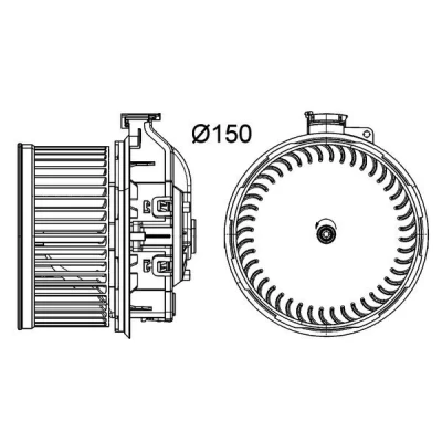 Imagen de MAHLE ORIGINAL AB 259 000P Ventilador de Calefacción para vehíc. con volante a la izquierda