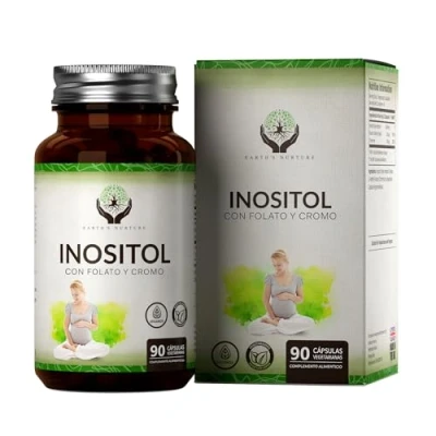 Imagen de en Inositol 90 Myo Capsulas 1000mg Mioinositol, 200mg Acido Folico &amp; 100mg Cromo Por Porción Mio Para Apoyar la Salud de Mujer Sin OGM, Gluten y Alérgenos Hecho el RU