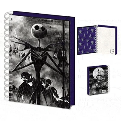 Imagen de ARDOUR VAN Toys &amp; Gamers Jack Skellington Cuaderno A5 Espiral 3D Pesadilla Antes de Navidad, Dibujo Animado, Multicolor, Estándar (SR72645)