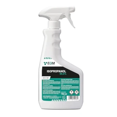Imagen de EQM ECO 301 Alcohol Isopropílico 99,9% 750 ML Isopropanol Limpieza componentes electrónicos, objetivos y pantallas de resinas en impresión 3D Limpiacristales desengrasante