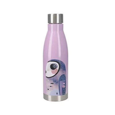 Imagen de Maxwell &amp; Williams Pete Cromer Botella Térmica de Agua con Diseño Búho Acero Inoxidable 18/10, 500 ml Violeta