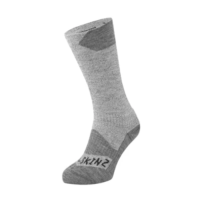 Imagen de SealSkinz Walking Thin Mid Calcetines, Hombre, Gris/Gris Marl, L