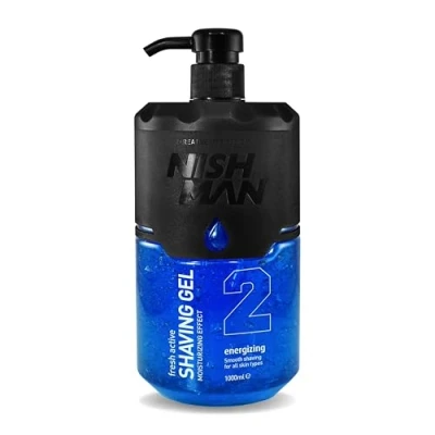 Imagen de NISHMAN gel Shaving Fresh Active, 2 de afeitar, 1000 ml