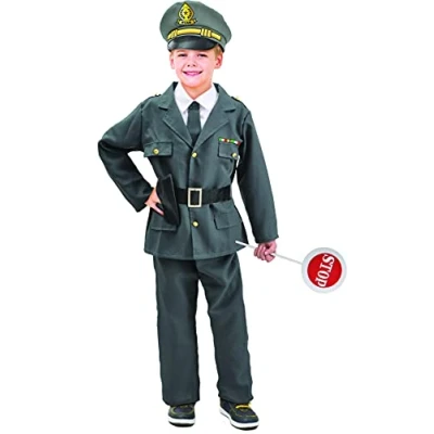 Imagen de Ciao Policía Financiera Finanziere Fiamma Gialla Disfraz niño, liso, Color gris, 4 6 Años (10831.4 6)