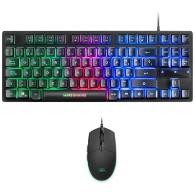 Imagen de Mars Gaming MCPTKLES, Combo RGB Teclado y Ratón, Diseño TKL, Layout Español