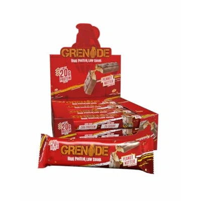 Imagen de Grenade High Protein and Low Carb Barra Sabor Peanut Nutter, 12 x 60 g