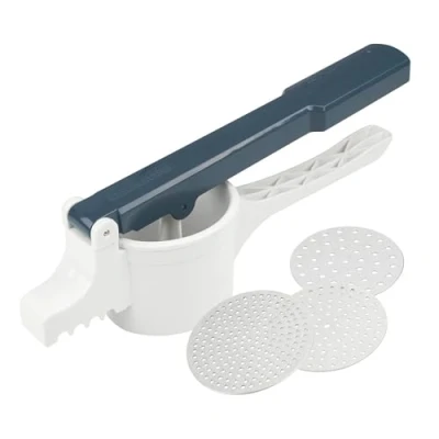 Imagen de Fackelmann Prensa Patatas y Verduras easyprepare en plástico Acero INOX, Azul Blanco, 1ud (27906)